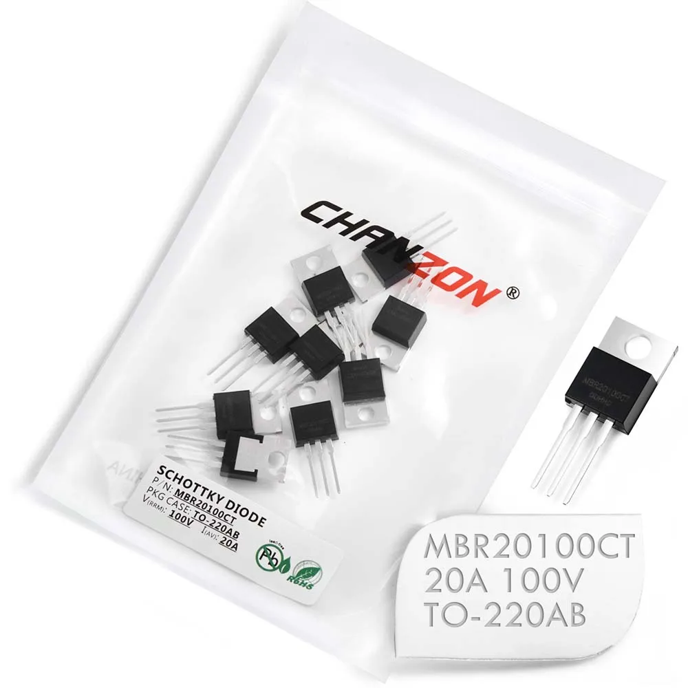 (10 шт.) MBR20100CT Schottky барьер выпрямитель диоды 20A 100 в TO 220AB (TO 220) 20 Ампер Вольт MBR20100