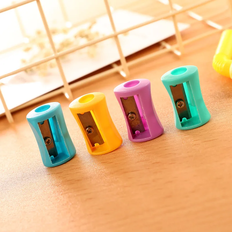 Модная цилиндрическая точилка для карандашей с одним отверстием 4 шт. точилки