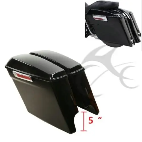 Vivid Black 5 &quotрасширенные натянутые седельные сумки с ключами для Harley Touring FLHTCU FLT FLHT