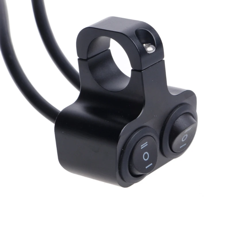 

Dual 22mm Motorcycle Handlebar Switches High Low Beam Headlight Spot Light On Off Switch