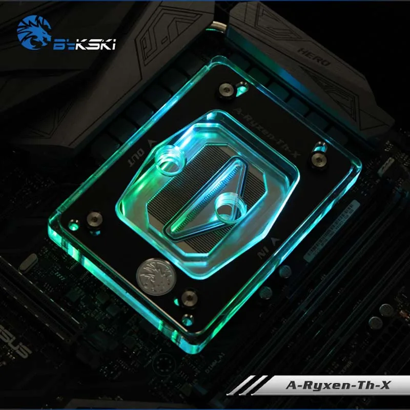 Водяной блок Bykski A Ryzen ThV2 X CPU для AMD 940/AM2 +/AM3/AM3 +/AM4/X399 RGB/RBW/NoLED охладитель воды