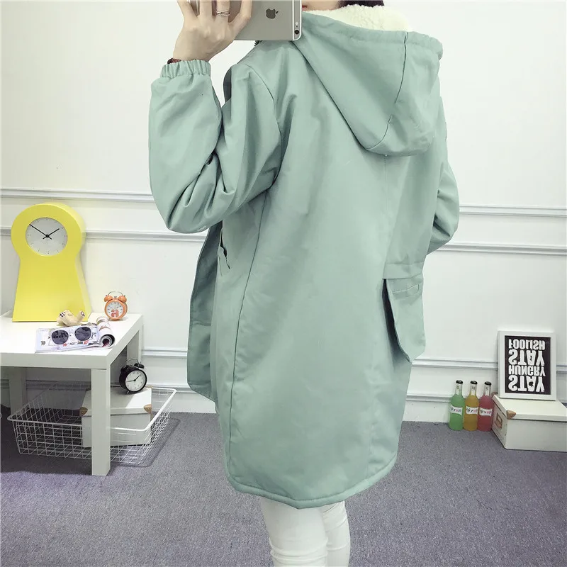 Leiouna 2019 новая весенняя Зимняя Куртка Harajuku женские теплые пальто из овечьей шерсти