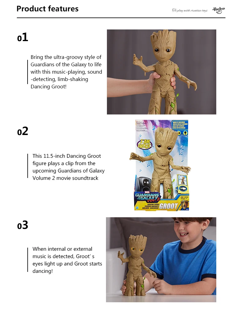 Hasbro Marvel Guardians of the Galaxy dancing 11,5 дюймов Грут ручная модель Коллекционные фигурки