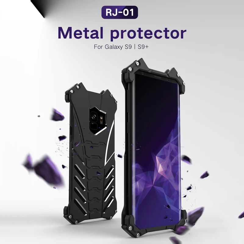 For Samsung Galaxy S9 Plus case R-JUST Shockproof metal aluminum stand cover for galaxy s8 s9 plus/note 8/s6 s7 edge plus |