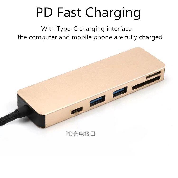4 в 1 разветвитель Type-C для Micro SD/TF карты/быстрой зарядки/USB 3 0 камера ридер