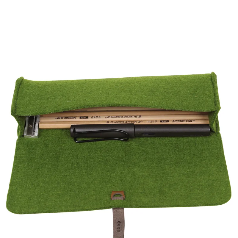 Новейший пенал 1 шт. однотонный чехол для карандашей школы офиса войлочный бандаж