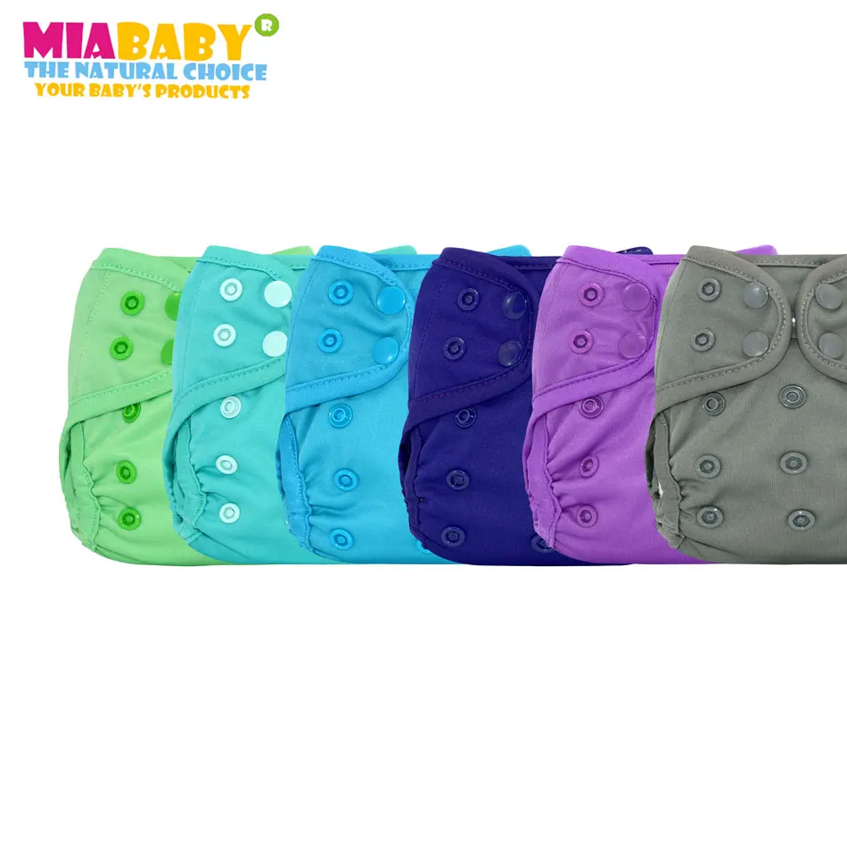 set1 Miababy(6 шт./лот) тканевые подгузники для новорожденных, подходит для маленьких девочек Boy3-5k 'g, с двойным протектором, легко носить и стирать - Цвет: set1