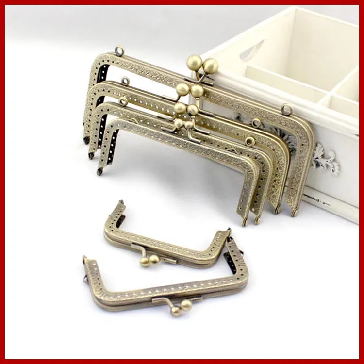 

SMTA 2 шт./лот, металлический кошелек, рамка, ручка для сумки-клатча, сумки, аксессуары для изготовления, Kiss, застежка, замок, античная бронза, су...