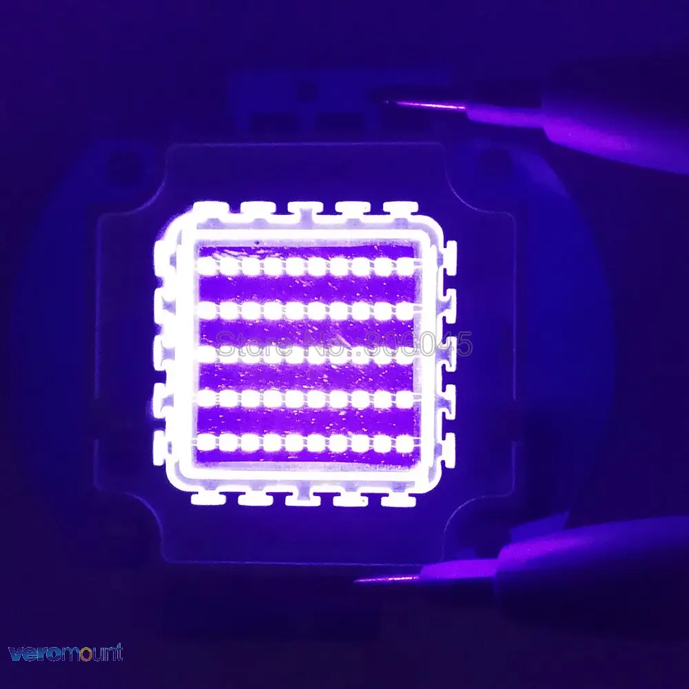 50 Вт УФ фиолетовые светодиодные ультрафиолетовые лампы чипы 365nm 380nm 395nm 420nm