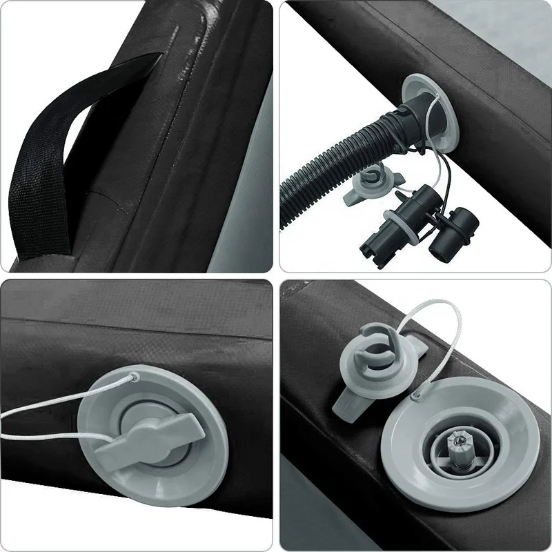 Надувной воздушный трек черный цвет 4*1 м гимнастический коврик для фитнеса