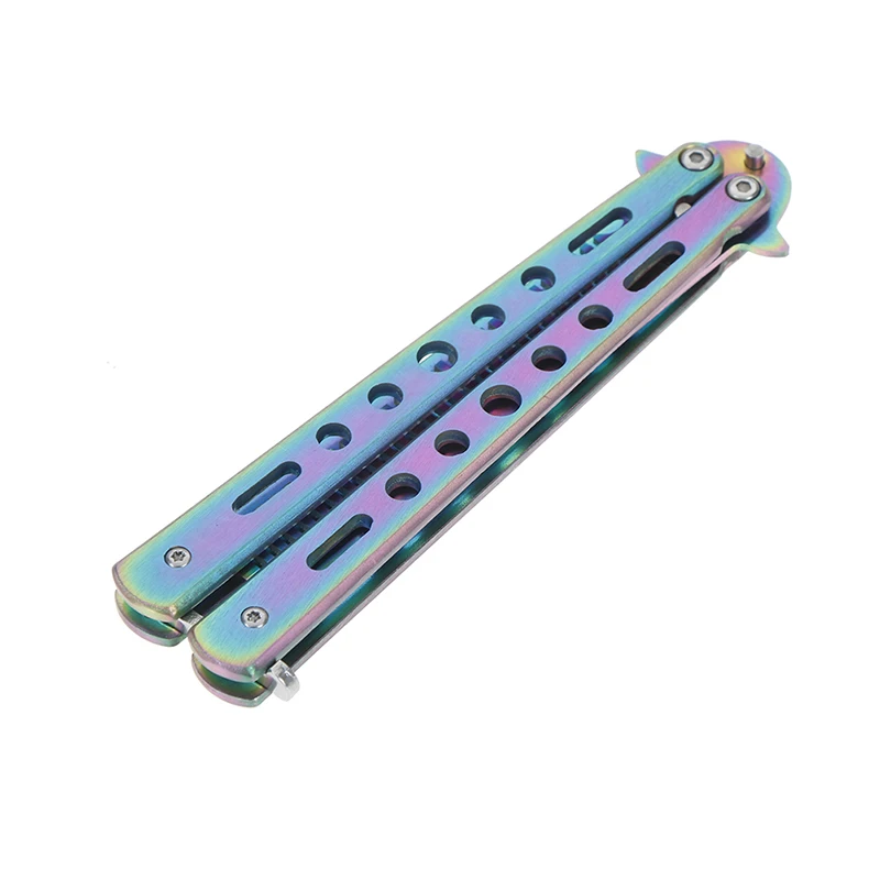 Butterfly Knife Comb Foldable Stainless Steel Practice Training Beard & Moustache Brushes Hairdressing Styling Tool | Красота и