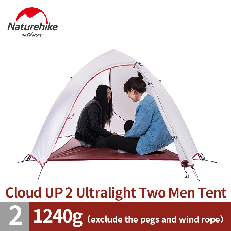 Палатка Naturehike Cloud Up из нейлона Классическая Ультралегкая на 1 2 3 человек 20D