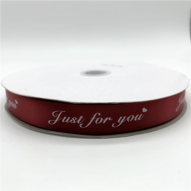 5 ярдов/партия 20 мм полиэфирная лента с принтом "Just For You" ручной работы Романтический Подарочный упаковочный ремень для свадебных украшений