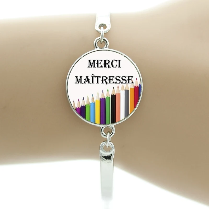 CT294 TAFREE Мужская Женская мода merci maitresse Пандоре обаятельные браслеты сделанный вручную стеклянный купол школьные подарки для учителей браслет ювелирные изделия CT280 - Окраска металла: CT294