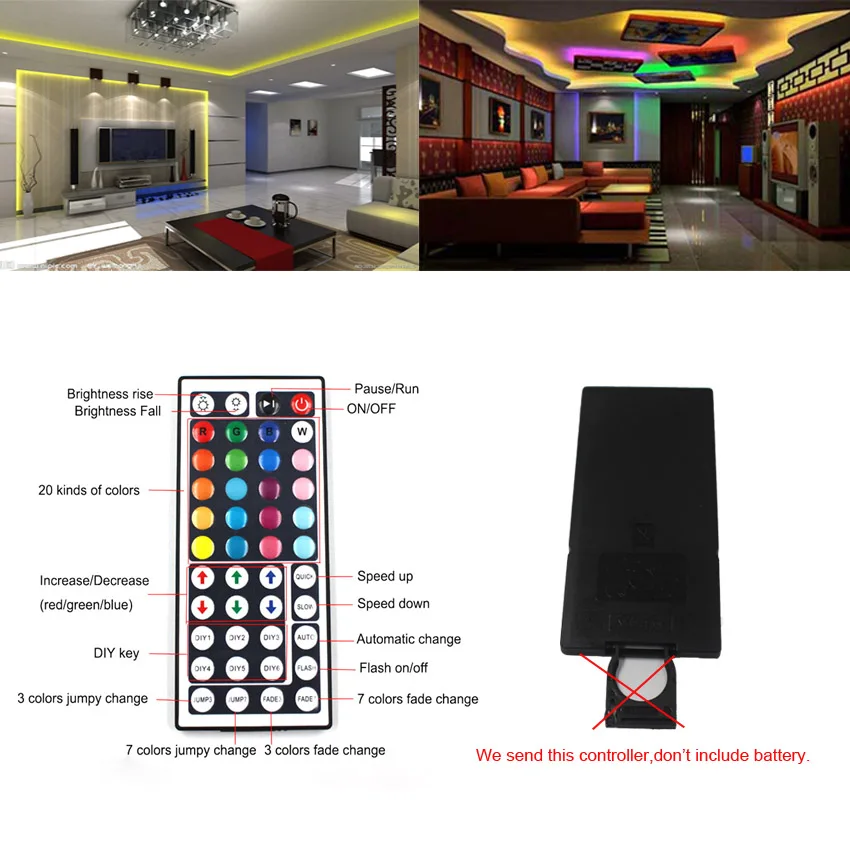 Комплект светодиодных лент IKVVT RGB SMD 5050 30 светодиодов/м 60 12 В Светодиодная лента