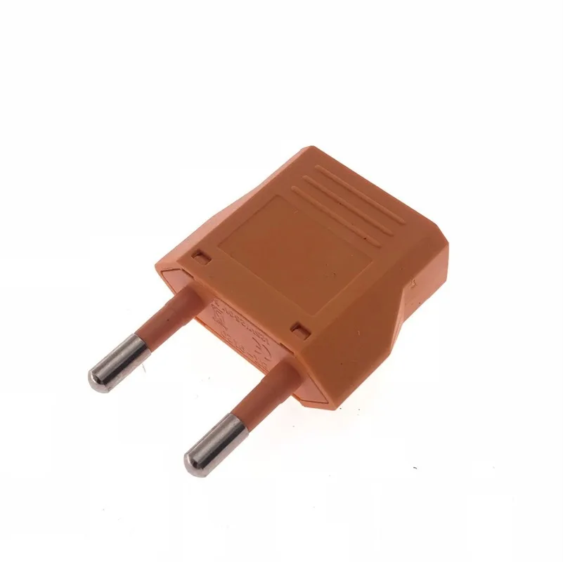 1 шт. штепсельная вилка стандарта США в ЕС адаптер питания оранжевого цвета для