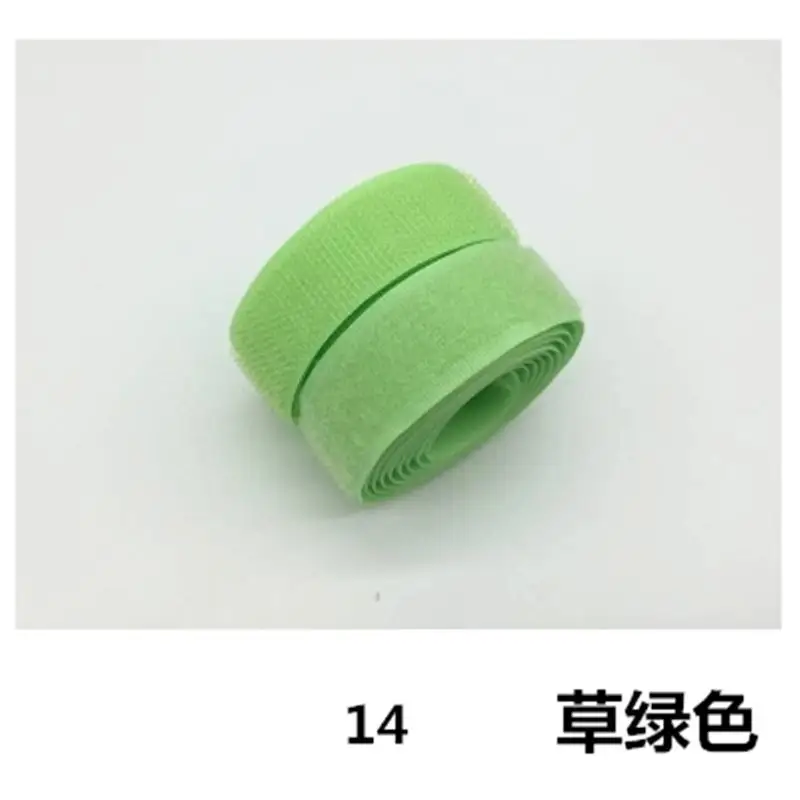 14 Green 2cm X 5M Крючок и петля без самостоятельной клейкая крепежная лента волшебный нейлон Klittenband Швейные аксессуары полиэстер Домашний без клея 2 см* 5 метров - Цвет: 14 Green 2cm X 5M