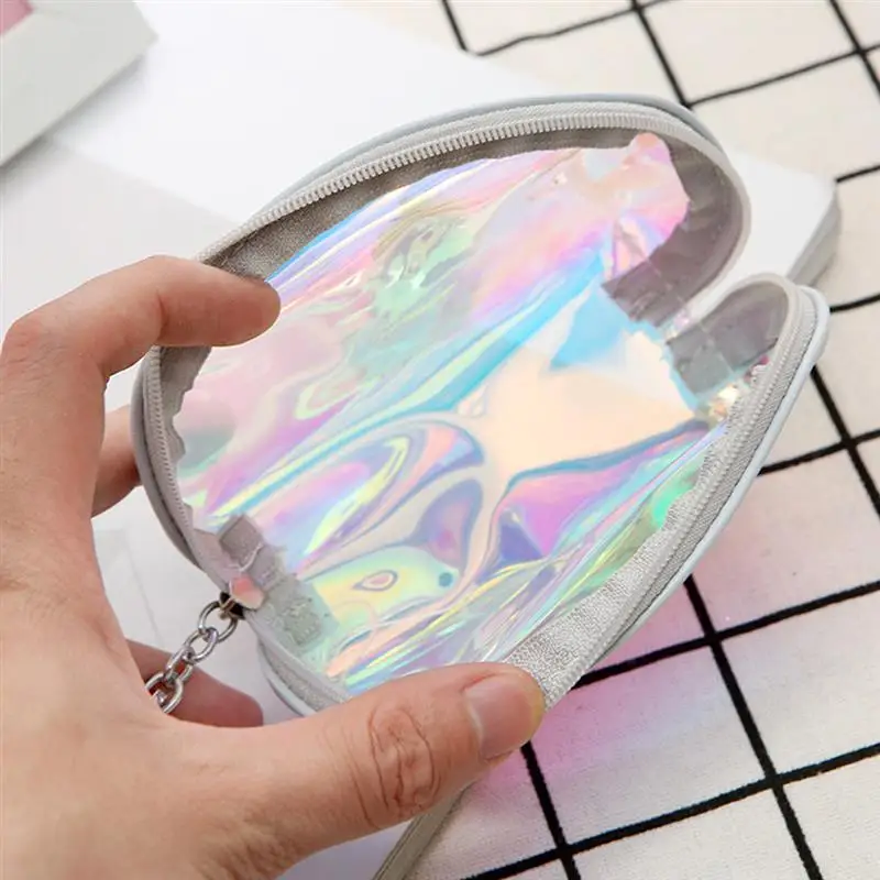 

Laser Cactus Decor Transparent Jelly Wallet Women Coin Purse Fashion Lovely Cactus Semicircular Change Wallet Coin Pouch Gift
