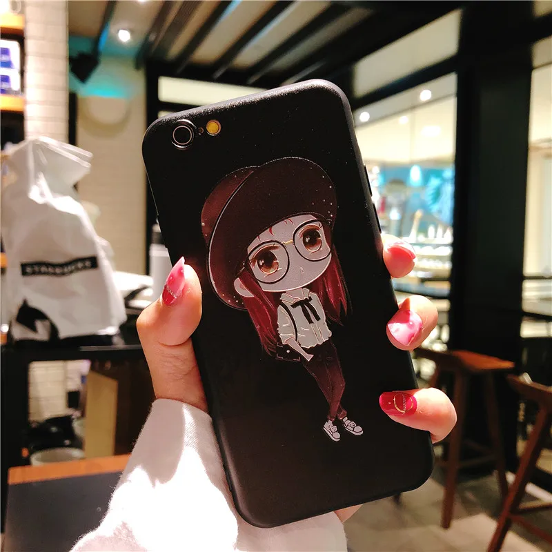 XCZJ Original Love Heart Girls boys phone case for 6 7 8 7Plus 8Plus Cartoon Soft Silicone back covers iPhone X XS XR MAX |