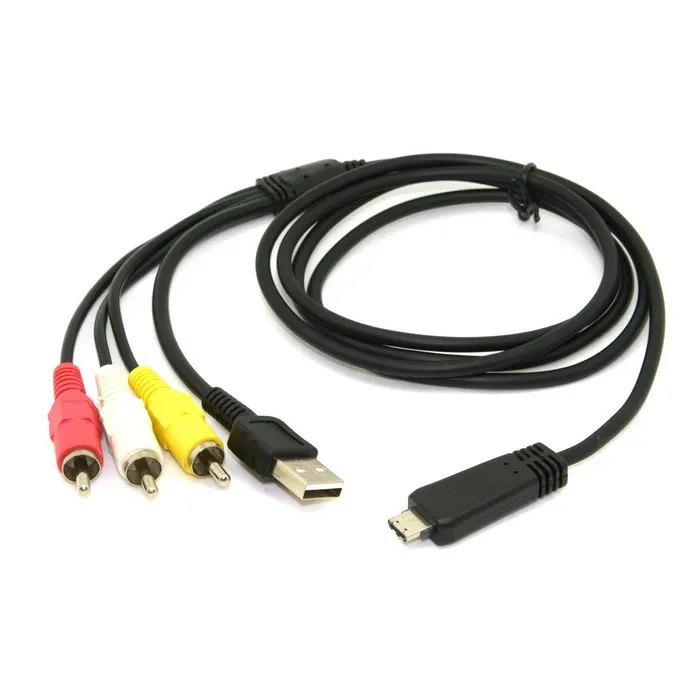

10pcs USB& AV TV cable Cord CORD for Sony camera DSC-W350 Compatible VMC-MD3