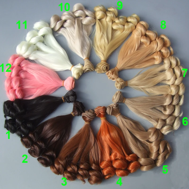 Curly High Temperature Doll Wigs Hair For 1/3 1/4 1/6 Bjd Sd Diy