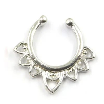 Горячая Распродажа Поддельные кольца для пирсинга перегородки носа