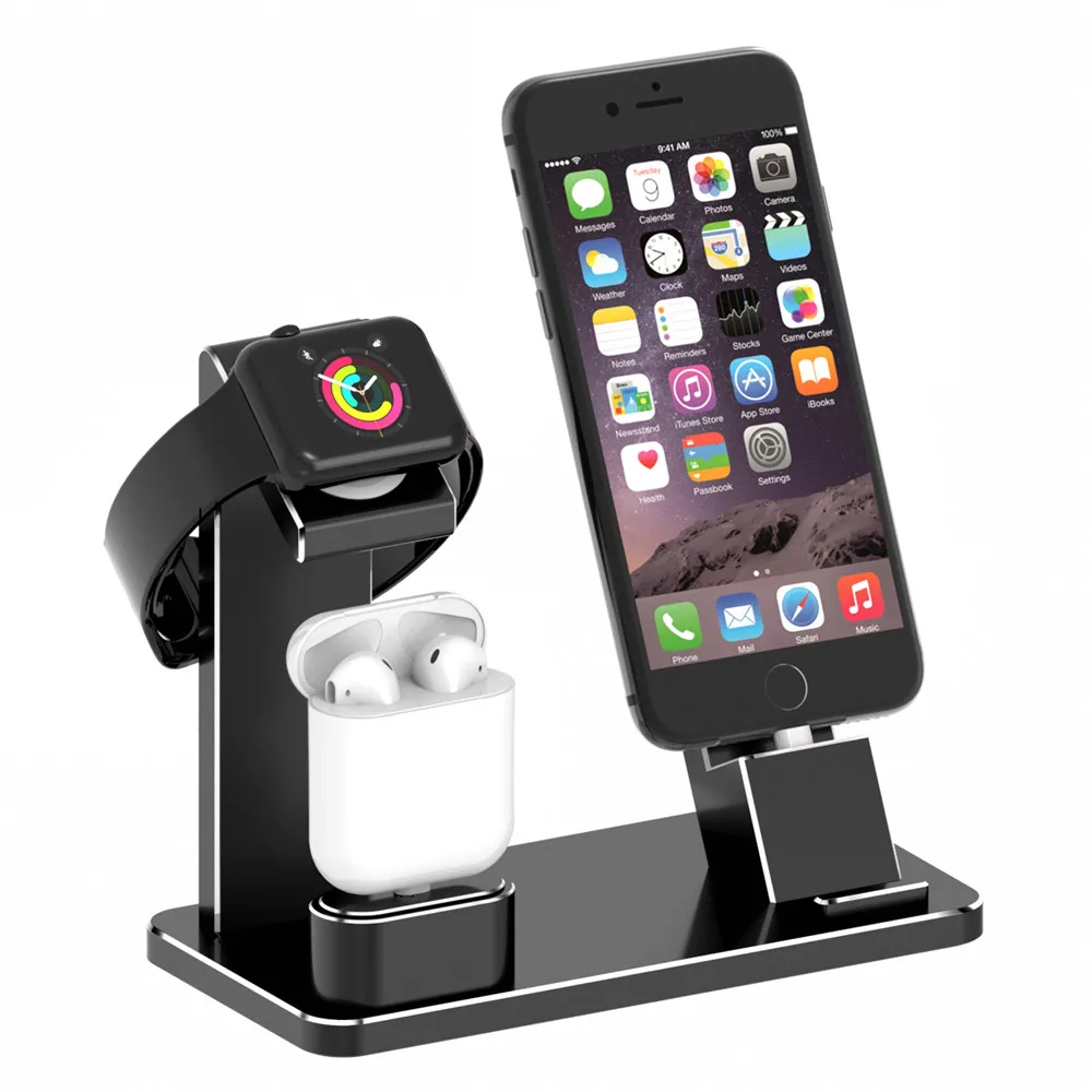 SZYSGSD 3 в 1 зарядная док-станция Подставка держатель станция для Apple iPhone Watch и AirPods