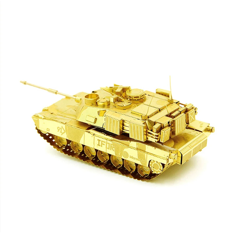 

Microworld 3D DIY металлический пазл M1 ABRAMS модели танка Интеллектуальный Развивающий Пазл лазерная резка подарки игрушки для детей