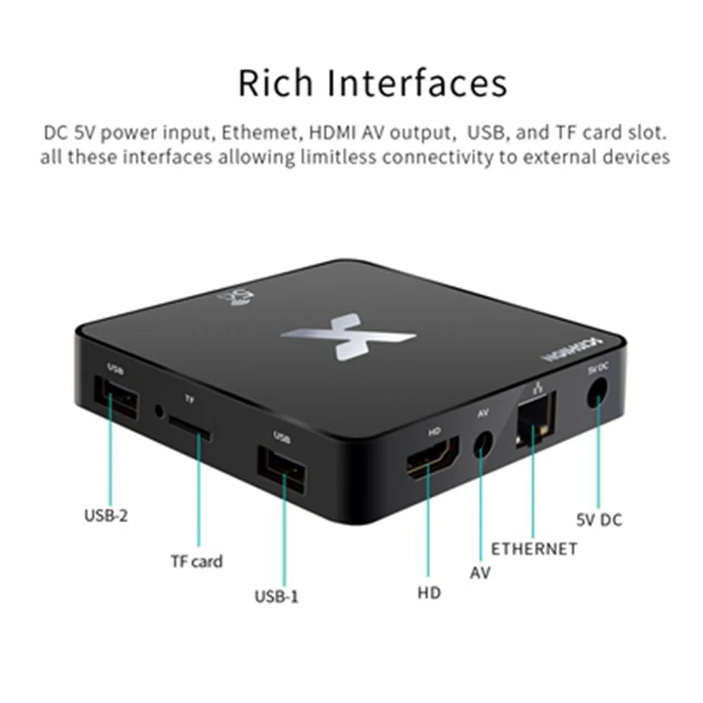 SCISHION Modello X 4 k Smart tv Box Android 8 1 Rockchip3229 2 Гб 16 5 г WiFi 100 Мбит/с H.265 телеприставка PK MAGICSEE