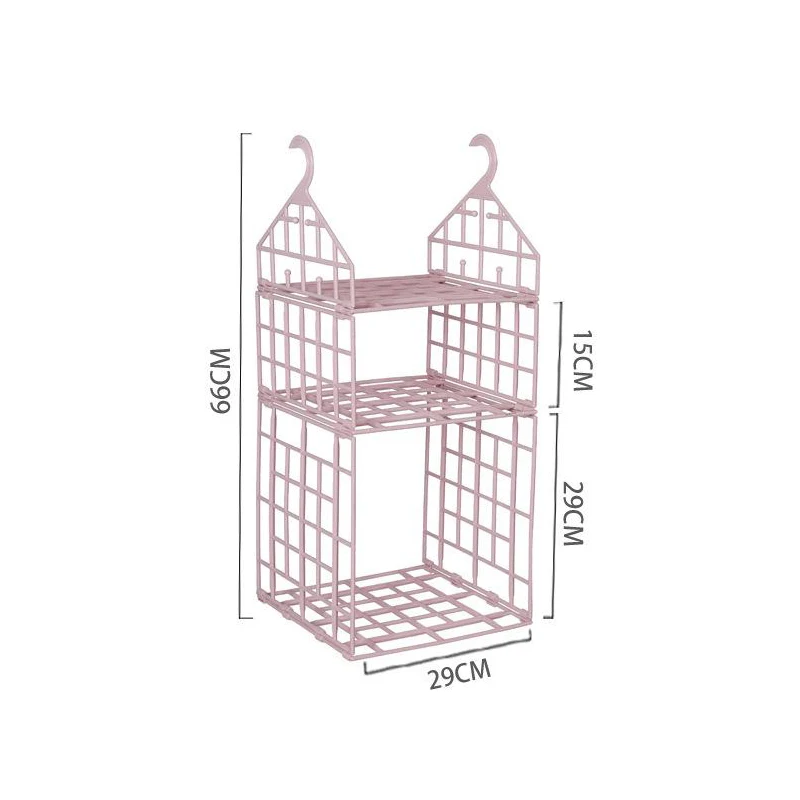 Pink1S1L Многослойная подвесная сумка для гардероба, полка для одежды, отделочная вешалка для шкафа, шкаф, коробка для хранения мелочей, Органайзер - Цвет: Pink1S1L