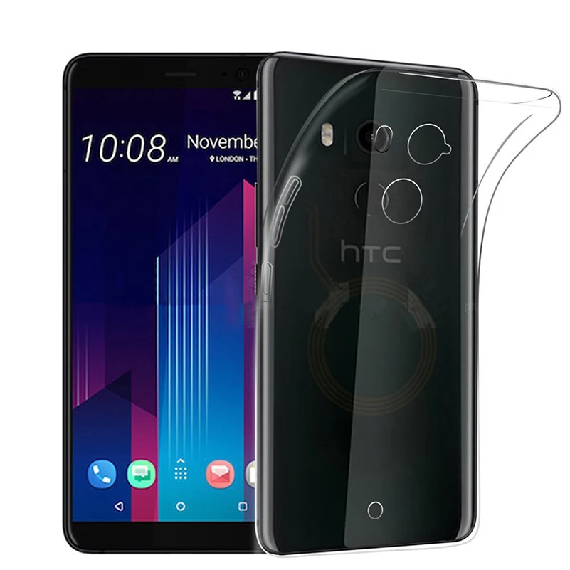 For HTC U11+ U11 Plus Clear Soft Silicone TPU Case Crystal Slim Anti Slip Back Protector Cover for htc Life EyeS |