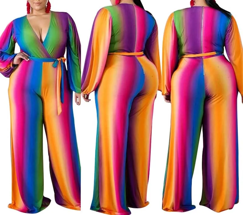 Женский Радужный комбинезон элегантный Облегающий блестящее боди с длинным