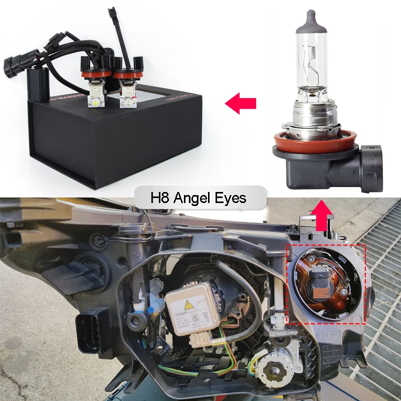 2 шт. светодиодный Ангельские глазки пульт дистанционного управления для BMW 1 3 5 6 7