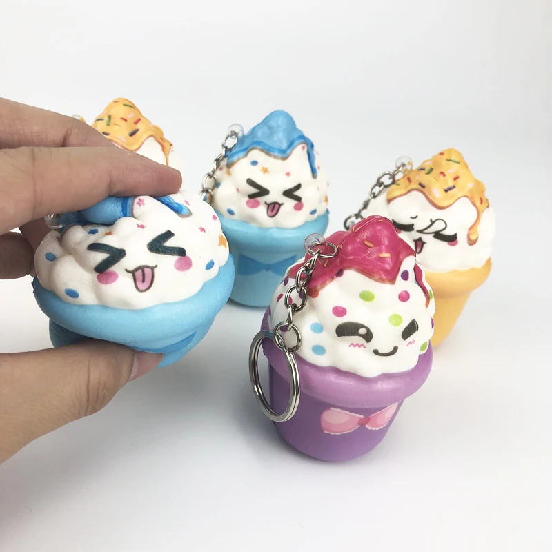 Мягкий медленный отскок дышащий декомпрессия Новинка игрушка мультфильм брелок мини милый Хот дог пончик раздел питания детские подарки