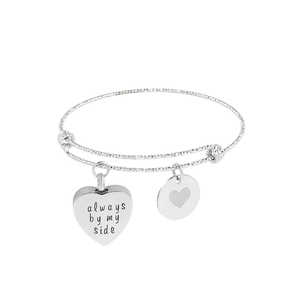 Вещь медальон Always by my side в форме сердца|wire bracelet|cremation braceletwire heart |