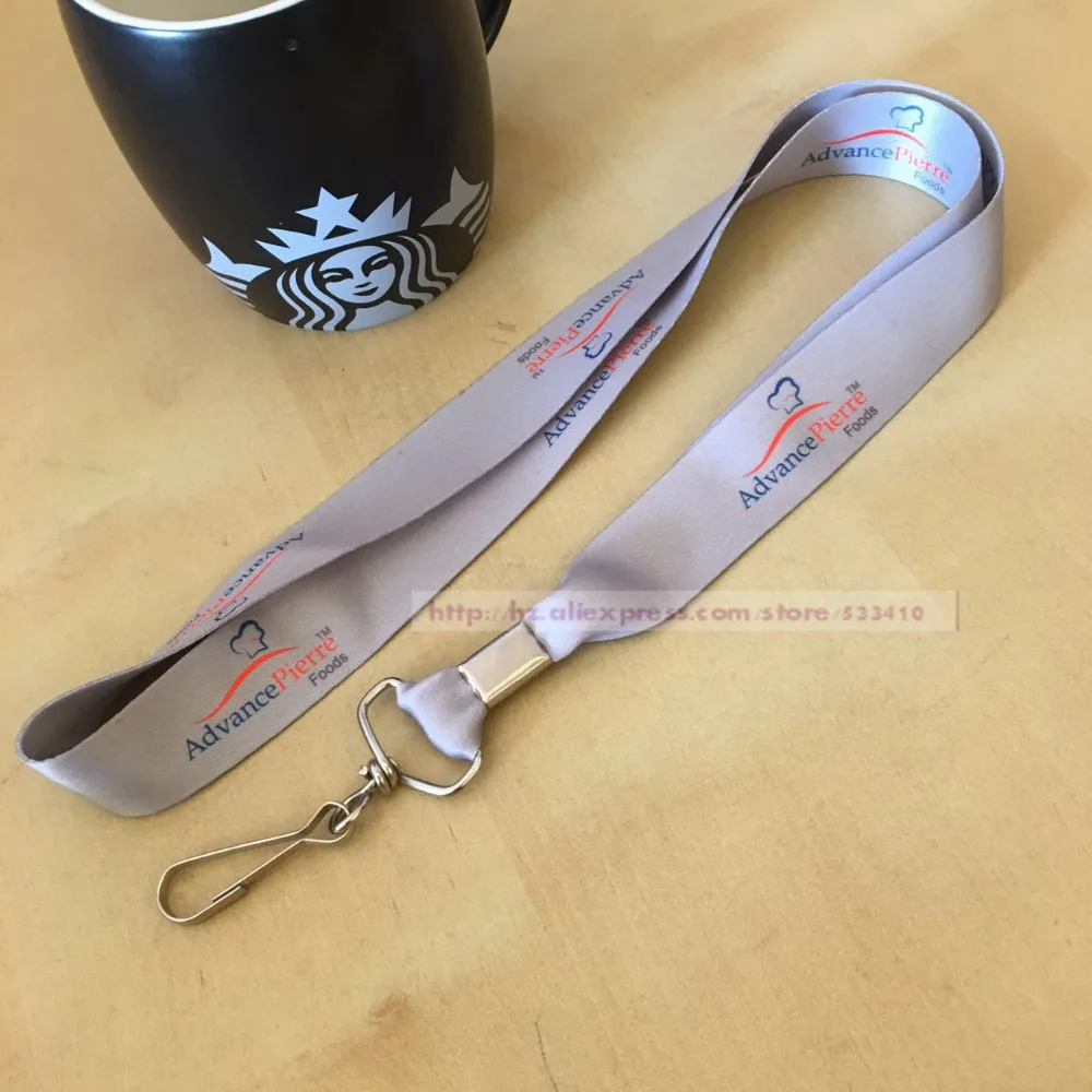 100 шт./лот шнурок на шею из полиэстера с принтом логотипа заказ экспресс доставкой