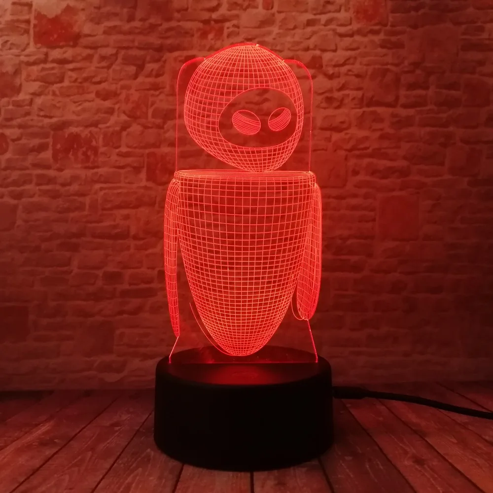 3D Настенный светодиодный ночник 7 цветов иллюзия художественная лампа для