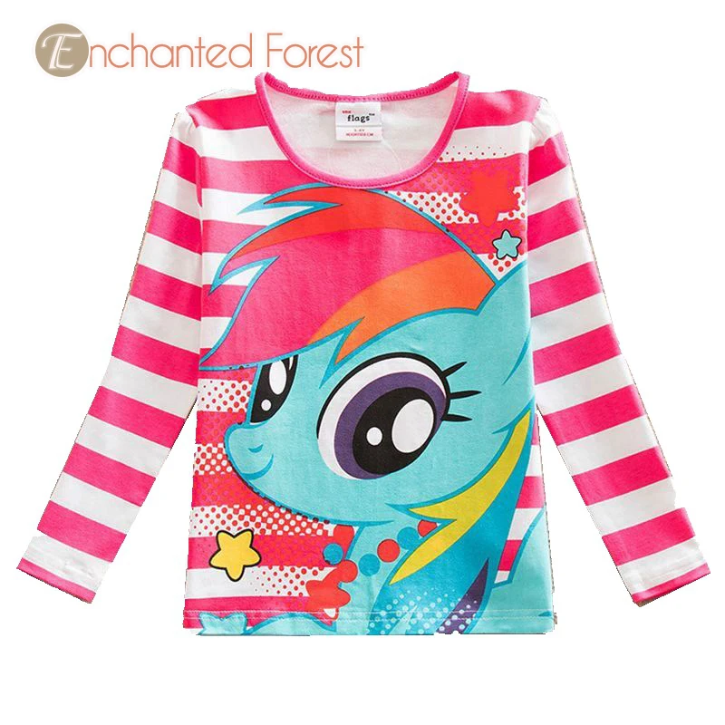 Футболка для девочек с длинным рукавом хлопковая цветочным принтом удобные