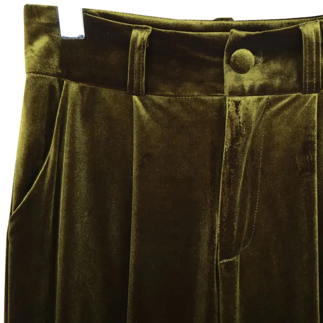 [TWOTWINSTYLE] 2016 модные бархатные широкие брюки с высокой талией женские осенние