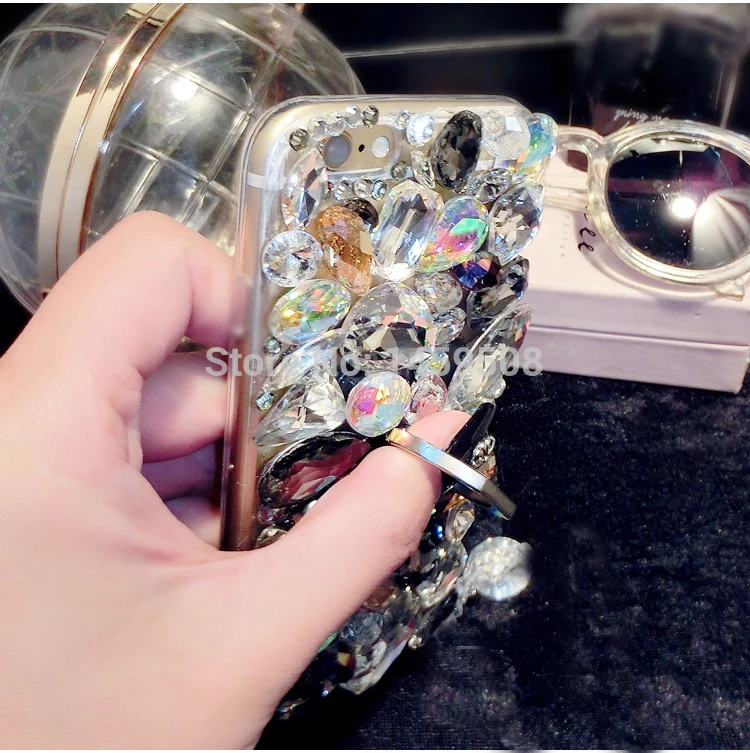 For ZTE Blade Nubia Z17 Z17s Z11 mini S Max AXON 7 N1 Luxury Big Rhinestone Case Holder Stand Diamond Crystal Cover |