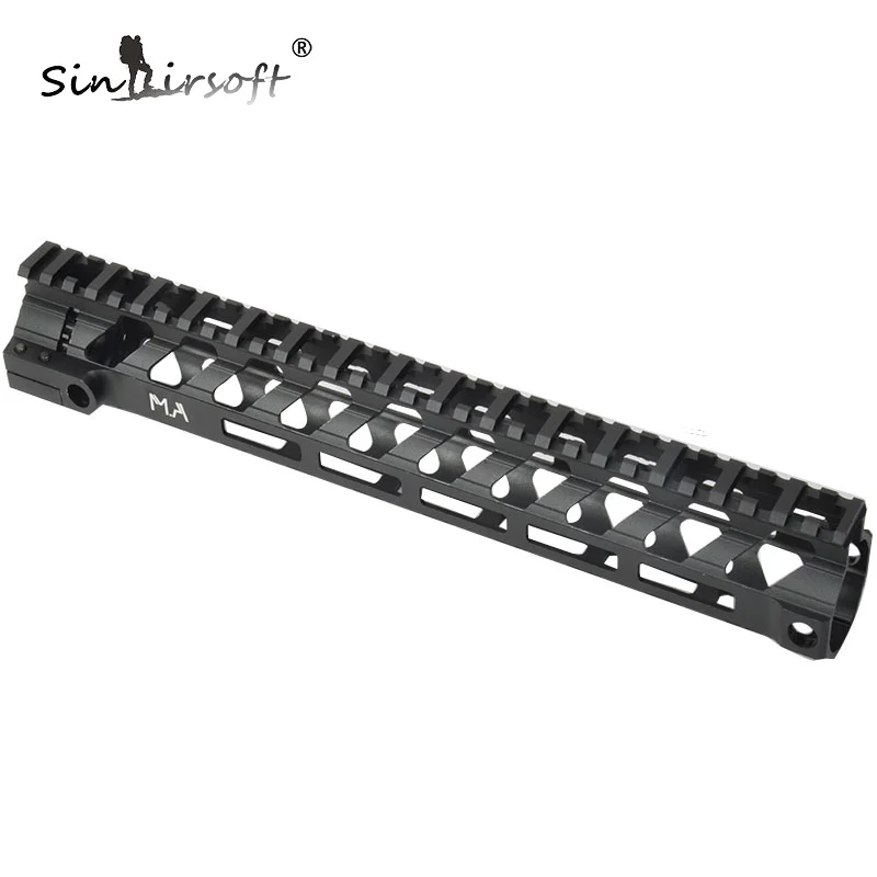Плавающая рельсовая система 12 ''M Lok отверстие ультра легкий Handguard Страйкбол M4 AEG с бочкой гайка аксессуары для охоты
