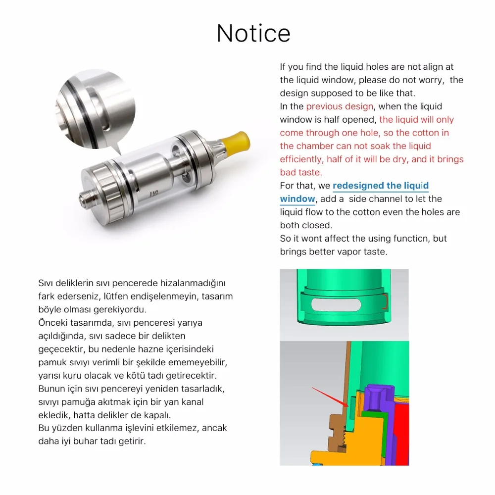 Volcanee Coppervape MTL RTA Atomzier Spica Pro Rebuildable Tank 3 мл емкость для 510 капельного наконечника