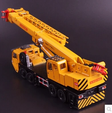 Heavy cranes 1:55 alloy origin truck model lifting 620011 Kaidiwei kids toy Christmas gift free shipping boy yellow |