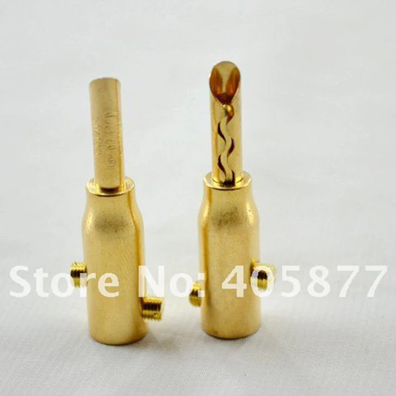 

12PCS 0668-CU-G hifi accessary audio banana plug for speaker wire cable