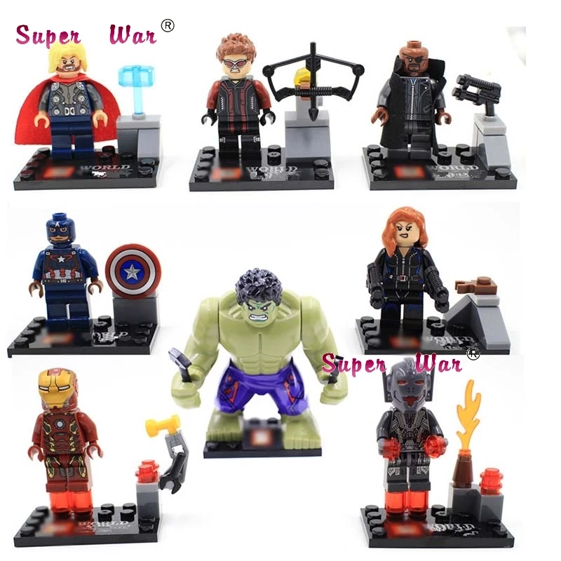 10Set-SY271 10 комплектов комиксов Marvel серии 10 Мстители Тор Железный человек Человек-паук Халк Веном блоки игрушки модель кирпича детей - Цвет: 10Set-SY271