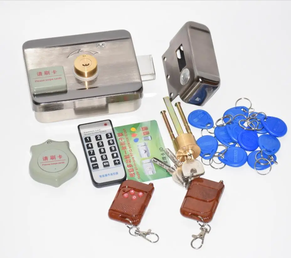 D ABS 2 remotes Дистанционное управление электронный RFID дверной замок для ворот/умный электрический замок магнитный индукционный дверной вход система контроля доступа 10 тегов - Цвет: D ABS 2 remotes