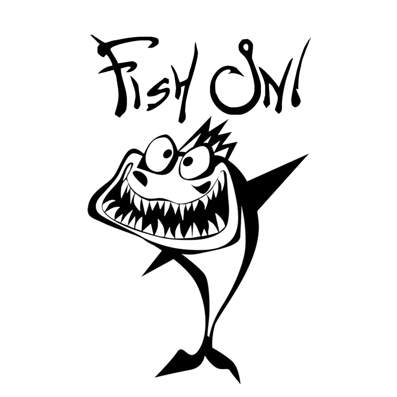 

30cm Fish On Cartoon Animal Car-Styling Car Sticker Vinyl Decal 6Zf-063