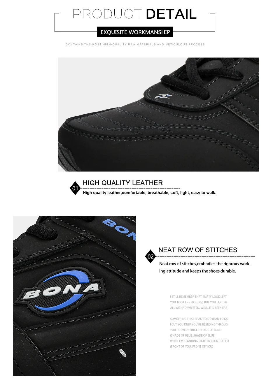 BONA/ мужские летние повседневные кроссовки для бега; кожаные кроссовки; Zapatillas; спортивная обувь; мужские Прогулочные кроссовки; удобные мужские кроссовки
