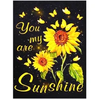 5d diy diamond painting you are my sunshine sunflower full square round rhinestone picture embroidery sale home decor wg1055
