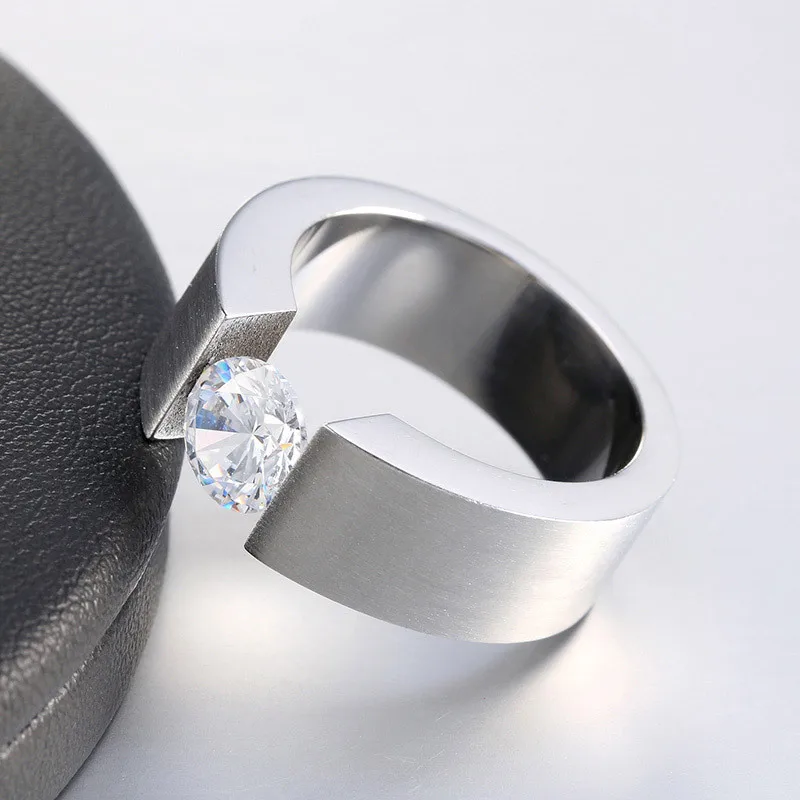 Мужское и Женское Обручальное кольцо из титановой стали Bague Homme модное